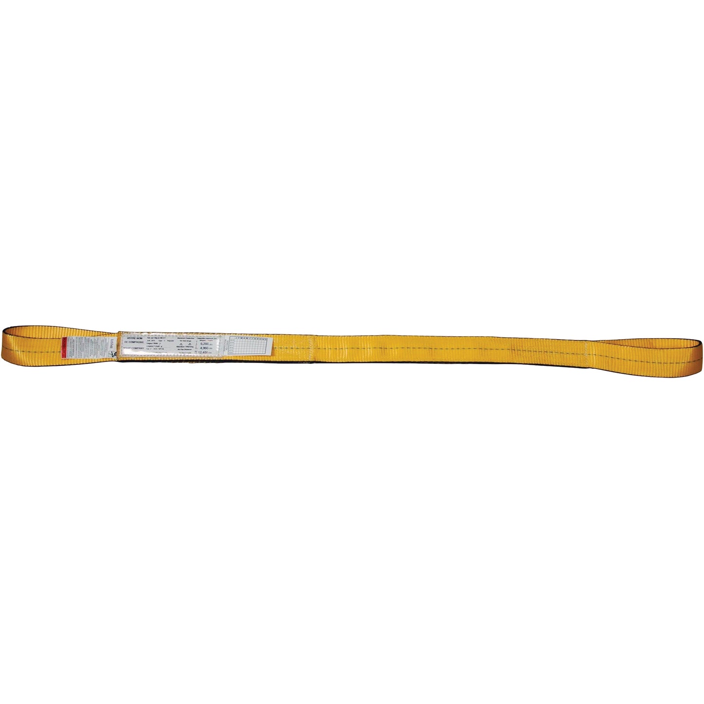 Lifting Sling, Double Ply, Double Eye, Type 3, 2" W x 20' L, 6200 lbs. Vertical Cap.