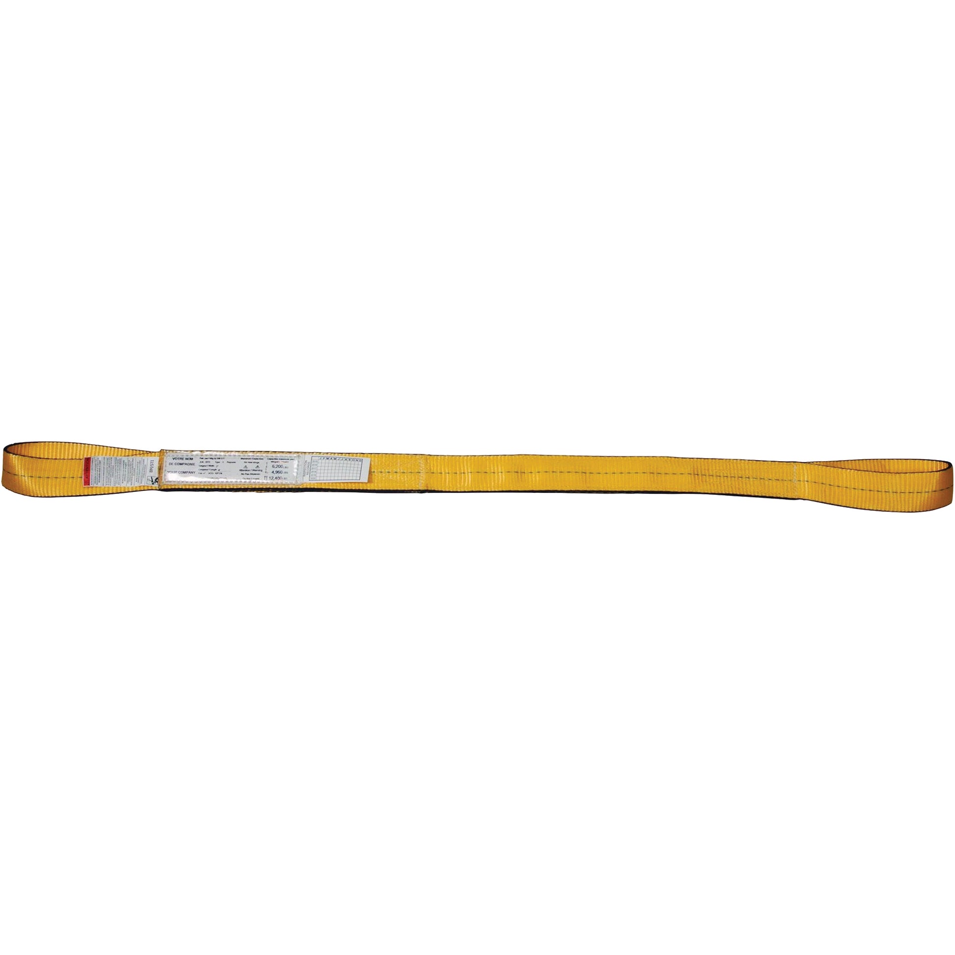 Lifting Sling, Double Ply, Double Eye, Type 3, 2" W x 20' L, 6200 lbs. Vertical Cap.