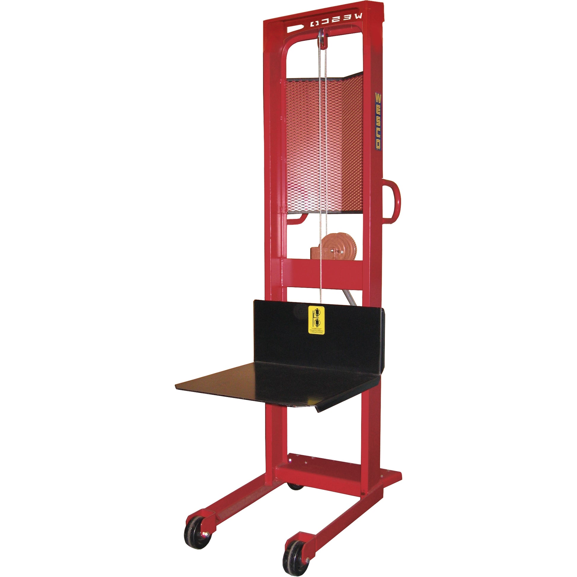 Winch Stacker, Hand Winch Operated, 1000 lbs. Capacity, 70" Max Lift
