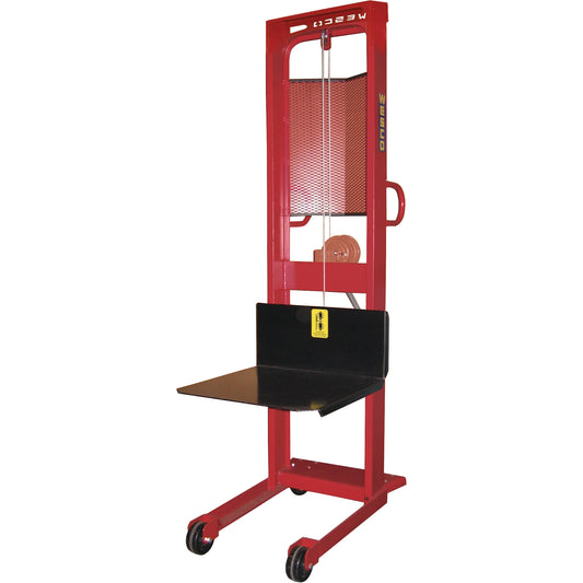 Winch Stacker, Hand Winch Operated, 1000 lbs. Capacity, 70" Max Lift