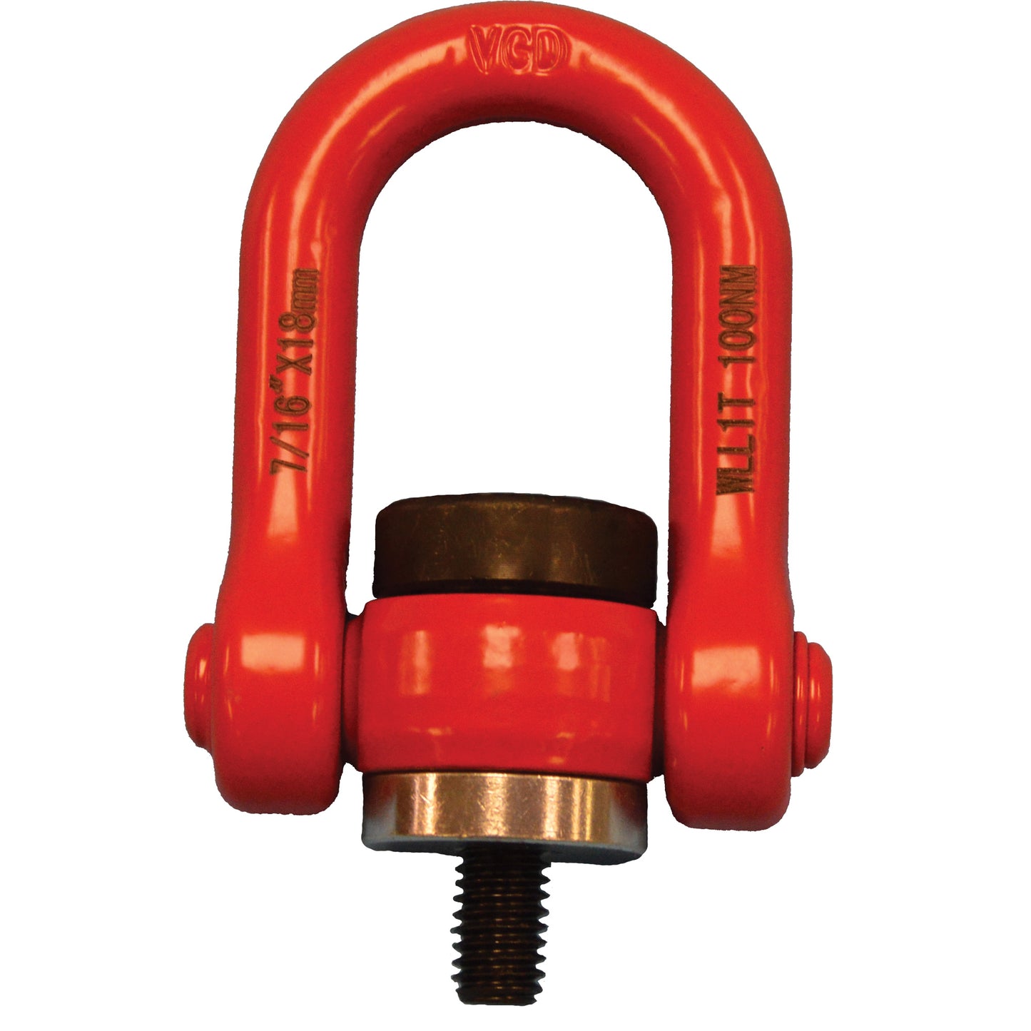 VQ Swivel Hoist Lifting Ring, 1/2", 21 mm Thread Length, Alloy Steel