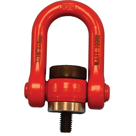 VQ Swivel Hoist Lifting Ring, M24, 40 mm Thread Length, Alloy Steel