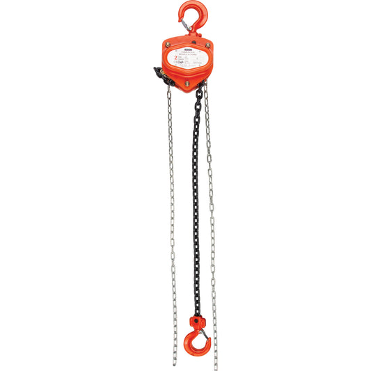 Chain Hoist, 10' Lift, 1000 lbs. (0.45 tons) Capacity, Alloy Steel Chain