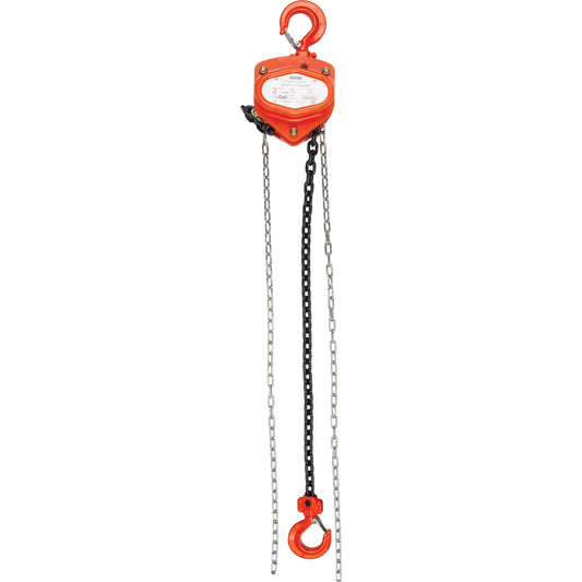Chain Hoist, 20' Lift, 1000 lbs. (0.45 tons) Capacity, Alloy Steel Chain