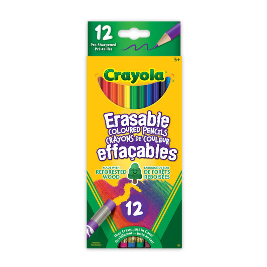 Crayola Erasable Coloured Pencils, 12 Count (Case of 12)