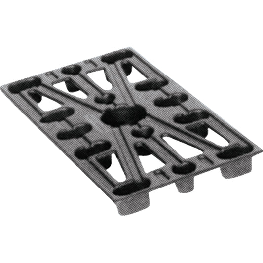 Plastic Pallets, 4-Way Entry, 24" L x 12" W x 1-1/2" H