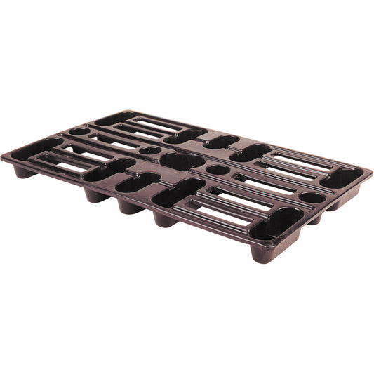 Plastic Pallets, 4-Way Entry, 24" L x 15" W x 1-1/2" H