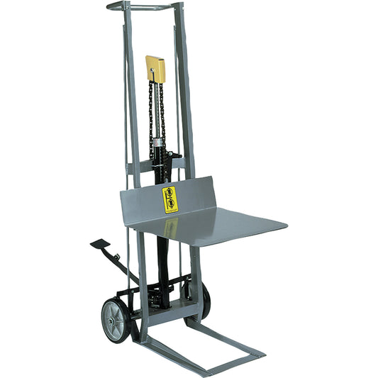 Hydraulic Platform Lift Stacker, Foot Pump Operated, 400 lbs. Capacity, 54" Max Lift
