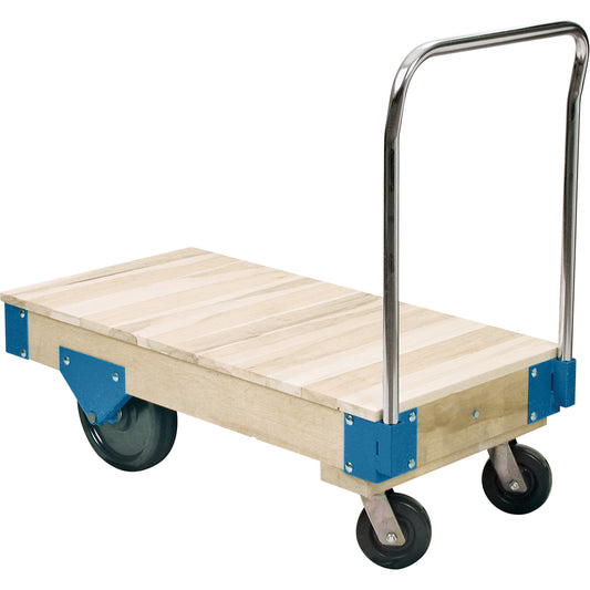 Platform Trucks - All Wood Deck Platform Trucks, 60" L x 36" W, 3000 lbs. Capacity, Nylon Casters