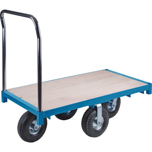 Heavy-Duty Platform Truck, 60" L x 30" W, 1200 lbs. Capacity, Pneumatic Casters