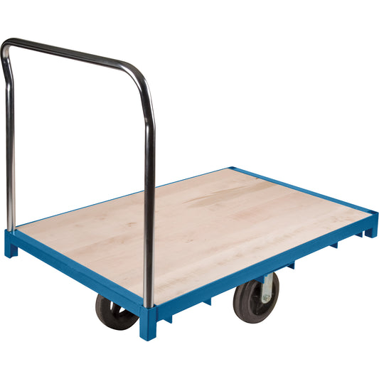 Heavy-Duty Platform Truck, 96" L x 48" W, 2000 lbs. Capacity, Rubber Casters