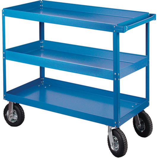 Shelf Carts , 3 Tiers, 24" W x 52" H x 36" D, 900 lbs. Capacity