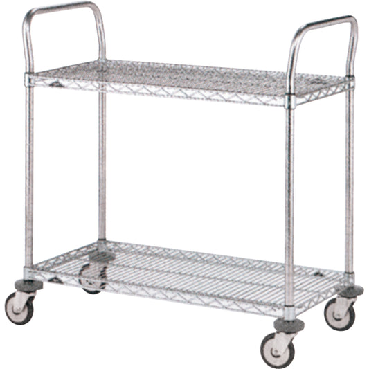 Standard-Duty Utility Carts, Stainless Steel, 18" x 39" x 30", 500 lbs. Capacity