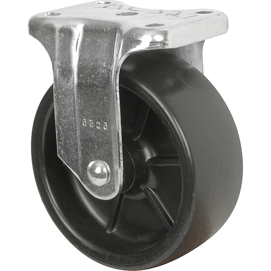 Caster, Rigid, 5" (127 mm), Polyolefin, 350 lbs. (158.8 kg.)