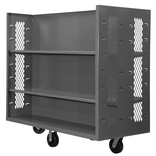 Wire Shelf Cart, Steel, 30" x 54" x 60", 1500 lbs. Capacity