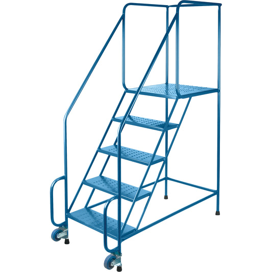 Tilt-N-Roll Ladders, Steel, 6 Steps, 22" Wide, 24" D x 56" H Top Step