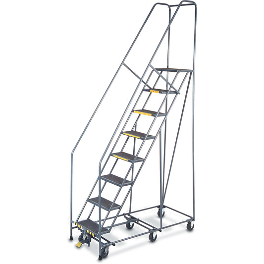 All Directional Ladders, 9 Steps, 24" Step Width, 90" Platform Height, Steel