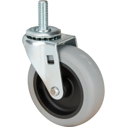 Stem Caster, Swivel, 3" (76 mm) Dia., 80 lbs. (36 kg.) Capacity
