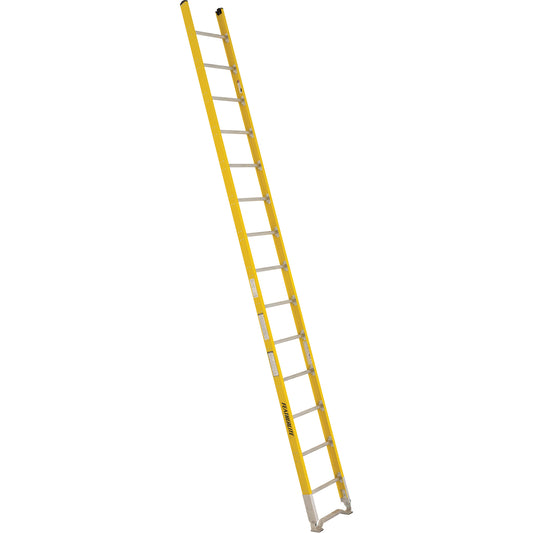 Single Section Straight Ladder - 6100 Series, 14', Fibreglass, 375 lbs., CSA Grade 1AA