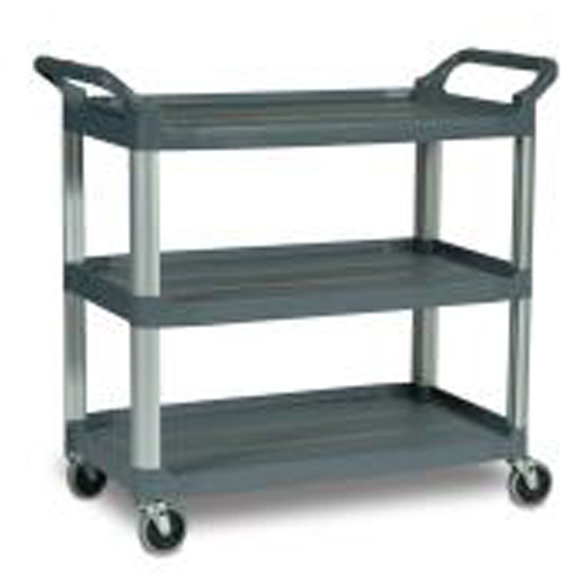 Open-Shelf Utility Cart, 3 Tiers, 40" x 37-7/8" x 20", 300 lbs. Capacity