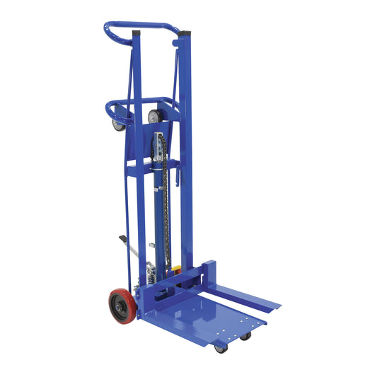 Platform Lift Stacker, Foot Pump Operated, 750 lbs. Capacity, 52" Max Lift