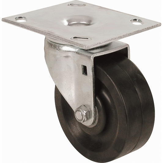 Heavy-Duty Caster, Rigid, 6" (152.4 mm), Steel, 550 lbs. (249.5 kg.)