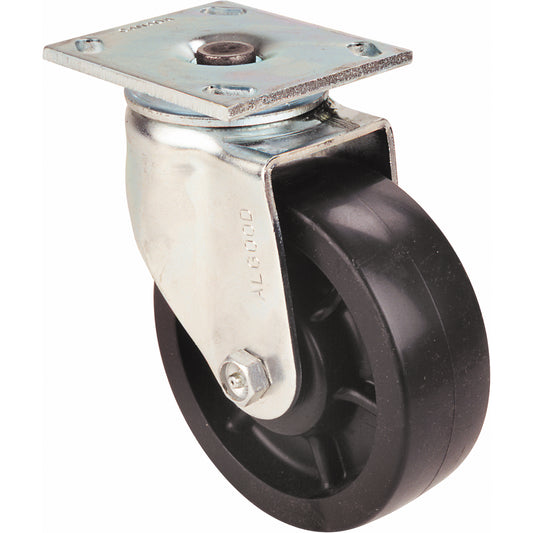 Heavy-Duty EMaxx Kingpin Caster, Rigid, 4" (101.6 mm), Hard Plastic/Nylon, 1000 lbs. (453.6 kg.)