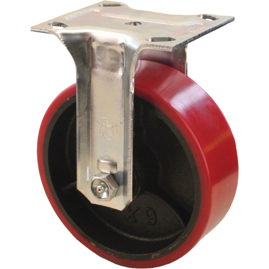 Heavy-Duty EMaxx Kingpin Caster, Rigid, 6" (152.4 mm), Mold-on Urethane, 1200 lbs. (544.3 kg.)