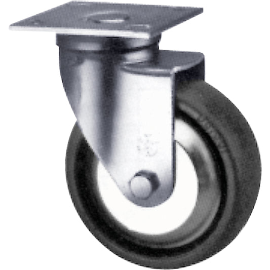 Heavy-Duty Caster, Swivel, 5" (127 mm), Solid Elastomer, 1000 lbs. (453.6 kg.)