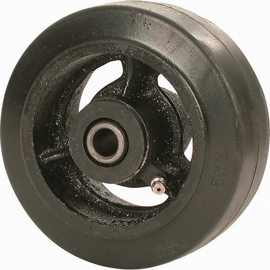 Mold-on Rubber Wheel, 6" (152 mm) Dia. x 2-1/2" (63.5 mm) W, 700 lbs. (317 kg.) Capacity
