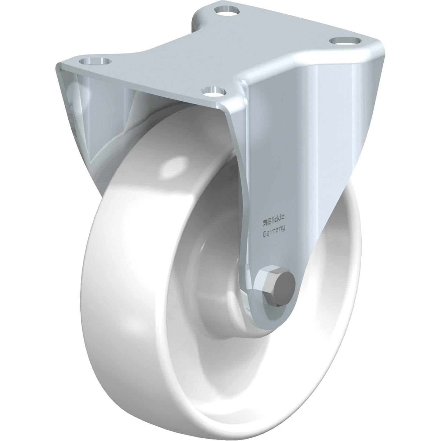 White Caster, Rigid, 5" (127 mm), Polyamide, 275 lbs. (125 kg.)