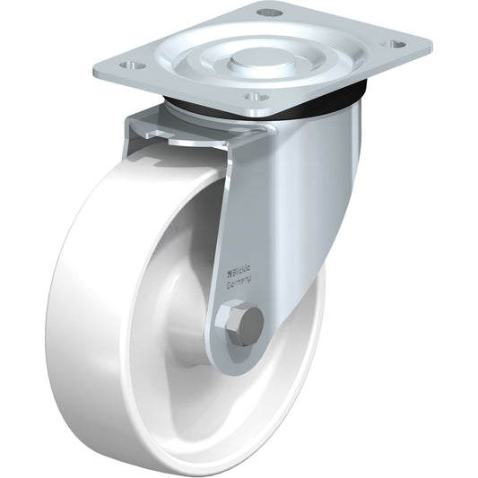 White Caster, Swivel, 6" (152.4 mm), Polyamide, 440 lbs. (199.58 kg.)