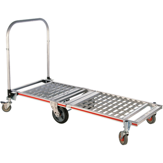 Six Wheel Folding Platform Truck, Aluminum, 1550 lbs., 61-7/8" L x 23-1/4" W, 39" High