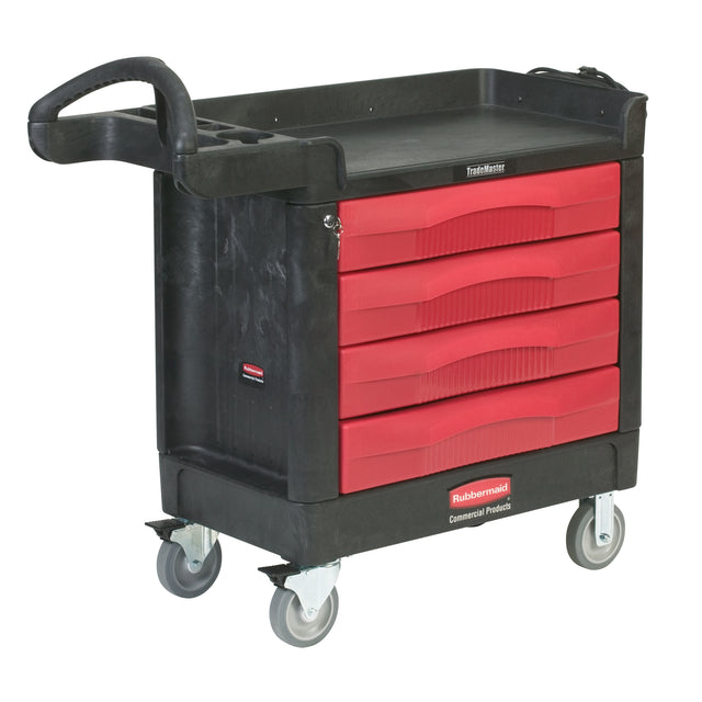 Trademaster™ Mobile Cabinets & Work Centres, 4 Drawers, 40-5/8" L x 18-7/8" W x 38-3/8" H, Black