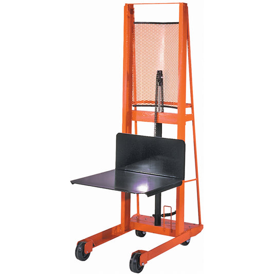 Hydraulic Platform Lift Stacker, Foot Pump Operated, 1000 lbs. Capacity, 68" Max Lift