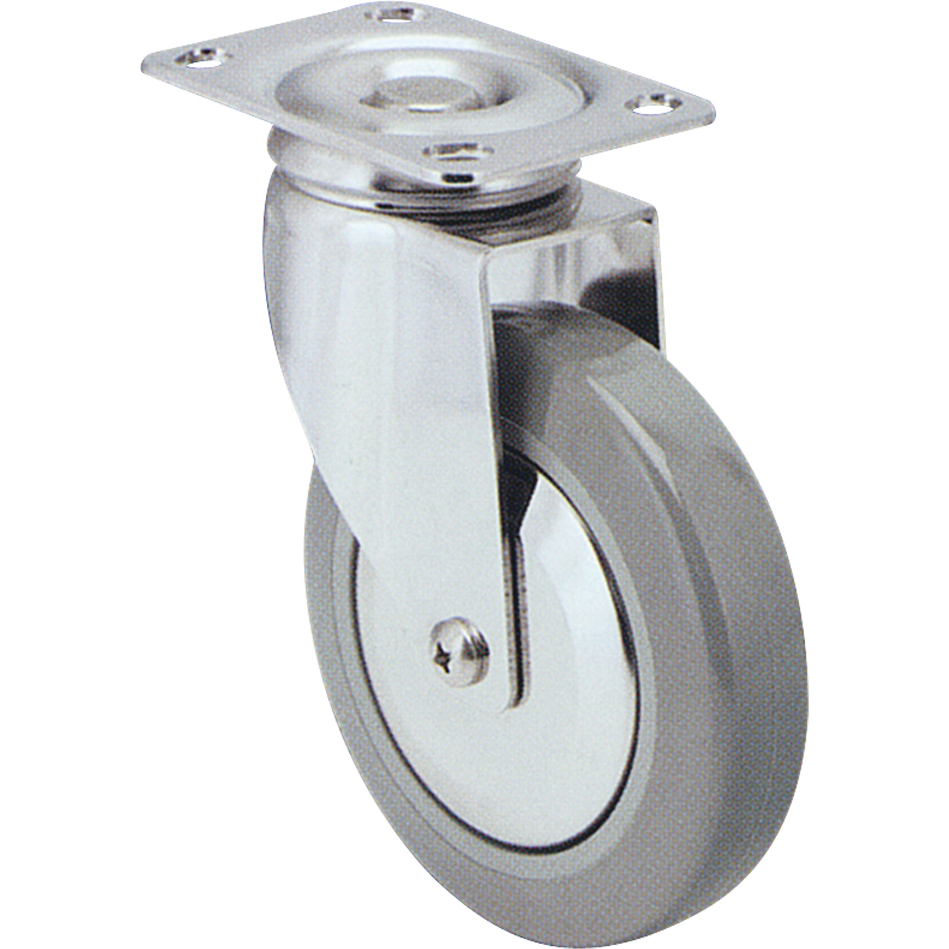 Caster, Swivel with Brake, 3" (76 mm), Nylon, 250 lbs. (113 kg.)