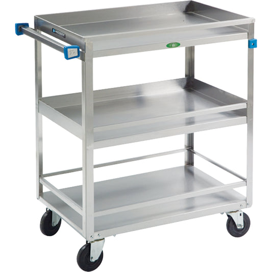 Guard Rail Carts, 3 Tiers, 19" W x 34-3/4" H x 31" D, 500 lbs. Capacity