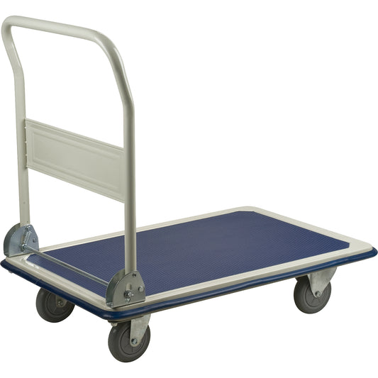 Folding Handle Platform Trucks, Steel, 400 lbs., 29" L x 19" W, 33" High