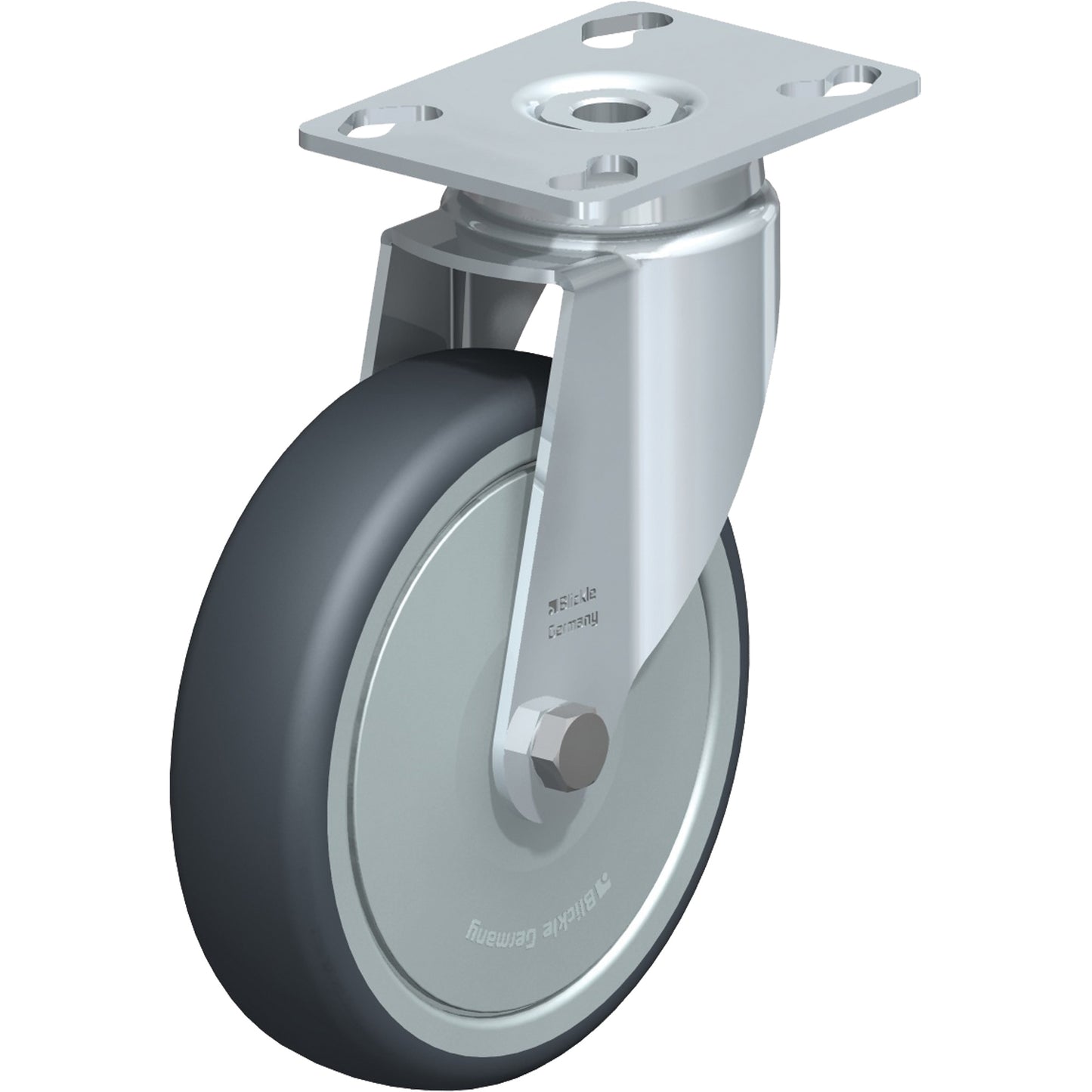 Caster, Swivel, 5" (127 mm), Thermoplastic Rubber, 220 lbs. (100 kg.)