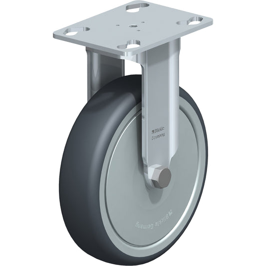 Caster, Rigid, 5" (127 mm), Thermoplastic Rubber, 220 lbs. (100 kg.)