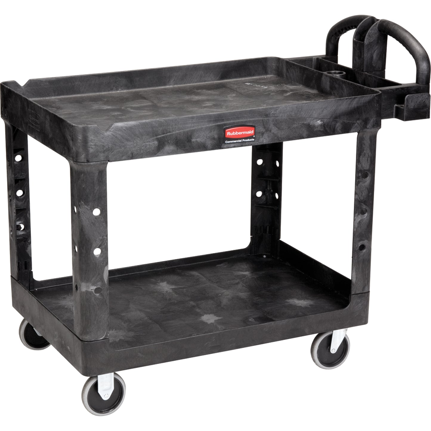 Heavy Duty Utility Cart - 4546-00, 2 Tiers, 26" x 33-1/4" x 55", 750 lbs. Capacity