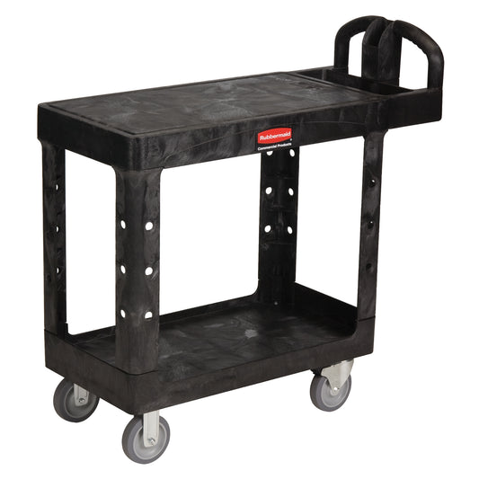 Flat Shelf Heavy Duty Utility Cart - 4505-00, 2 Tiers, 17-1/4" x 38-1/10" x 38-1/2", 500 lbs. Capacity