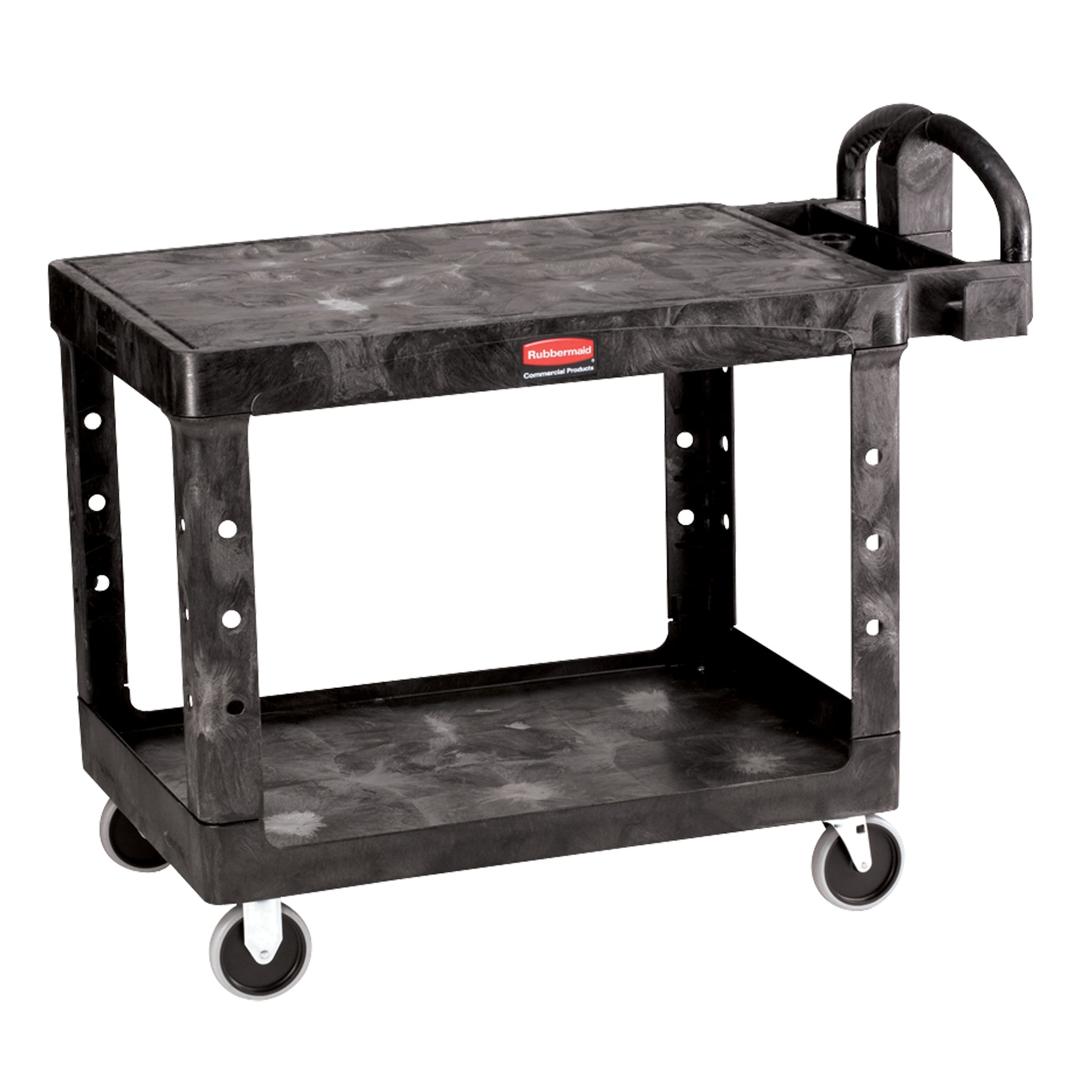 Flat Shelf Heavy Duty Utility Cart - 4525-00, 2 Tiers, 25-7/8" x 33-3/10" x 43-9/10", 500 lbs. Capacity