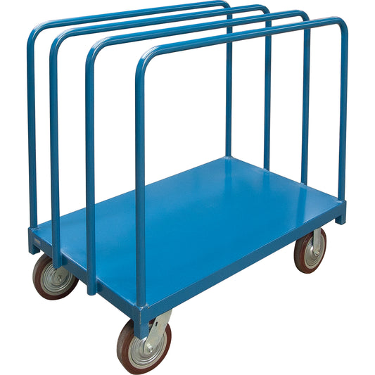 Single Level Rails Heavy-Duty Panel Mover Truck, 48" x 30" x 45", 2500 lbs. Capacity