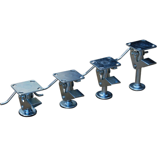 Floor Lock Brakes - Standard Duty, 6" Extended Height, 5-3/32" Retracted Height, Galvanized