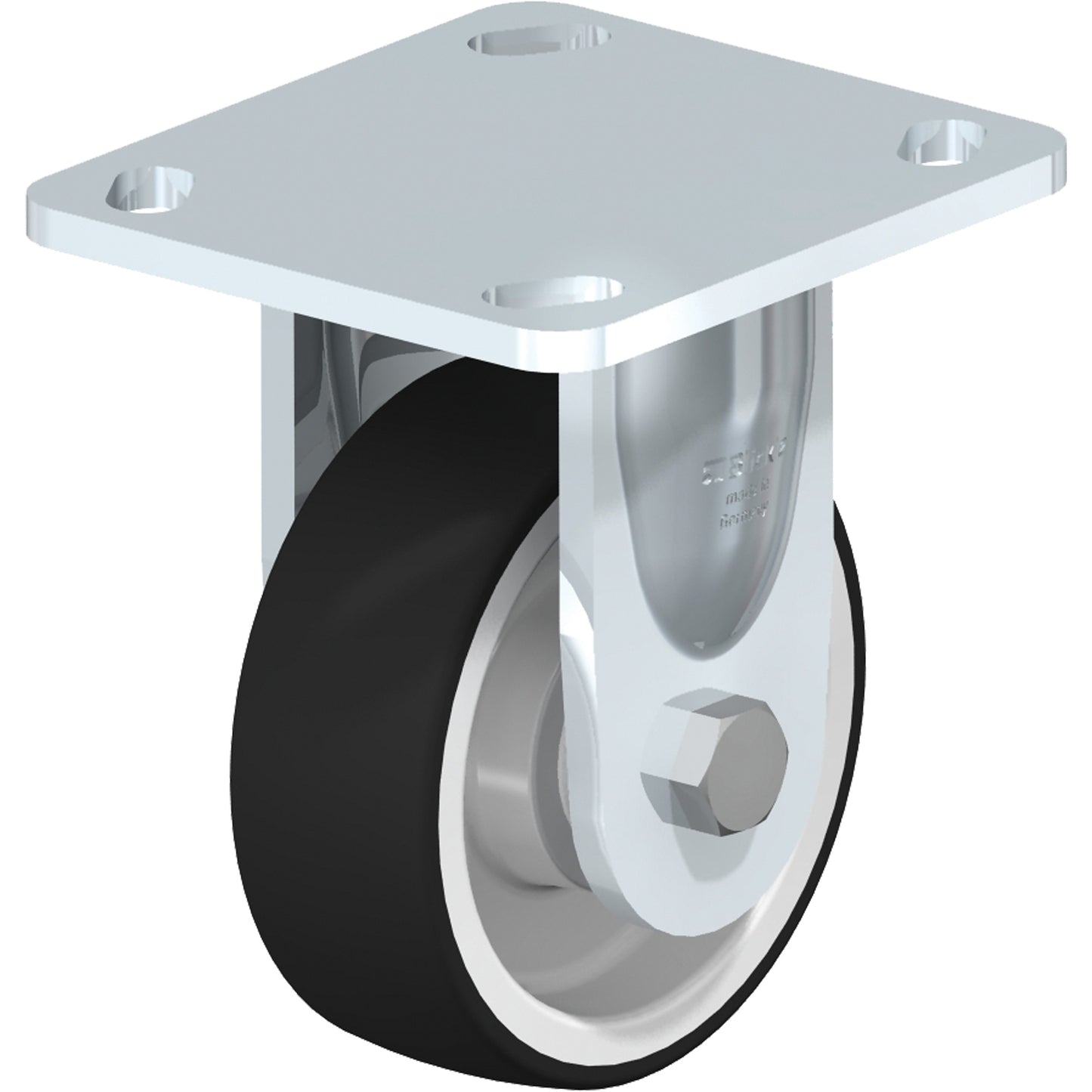 Heavy-Duty Kingpinless Caster, Rigid, 4" (101.6 mm), Thermoplastic Polyurethane, 660 lbs. (300 kg.)