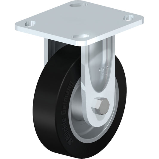 Heavy-Duty Kingpinless Caster, Rigid, 5" (127 mm), Rubber, 550 lbs. (249.5 kg.)