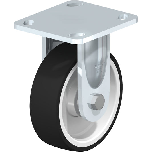 Heavy-Duty Kingpinless Caster, Rigid, 5" (127 mm), Thermoplastic Polyurethane, 770 lbs. (349 kg.)