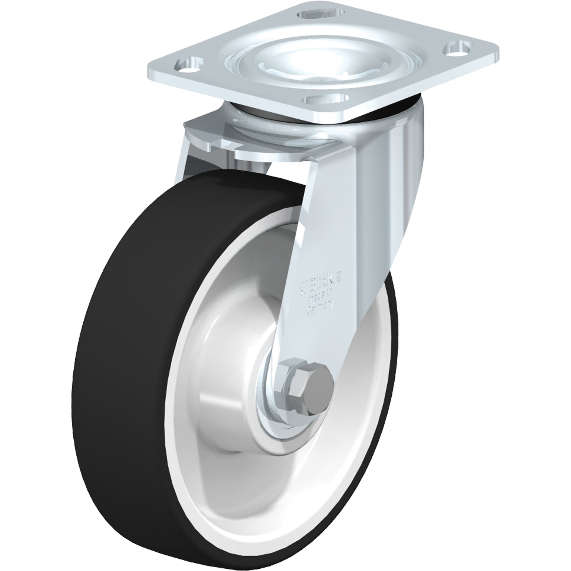 Heavy-Duty Kingpinless Caster, Swivel, 6-5/16" (160.3375 mm), Thermoplastic Polyurethane, 1210 lbs. (550 kg.)