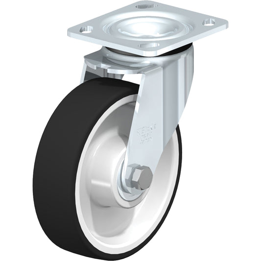 Heavy-Duty Kingpinless Caster, Swivel, 6-5/16" (160.3375 mm), Thermoplastic Polyurethane, 1210 lbs. (550 kg.)